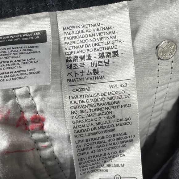 NEW Levis Pants Womens 27 black corduroy mom jeans straight leg casual classic - Picture 8 of 13